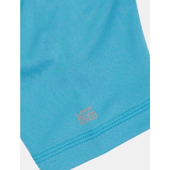 Infant Boys' UA Ridge Dye Short Sleeve Rash Guard, Glacier Blue, Size 4T. K50 * - Picture 2 of 2